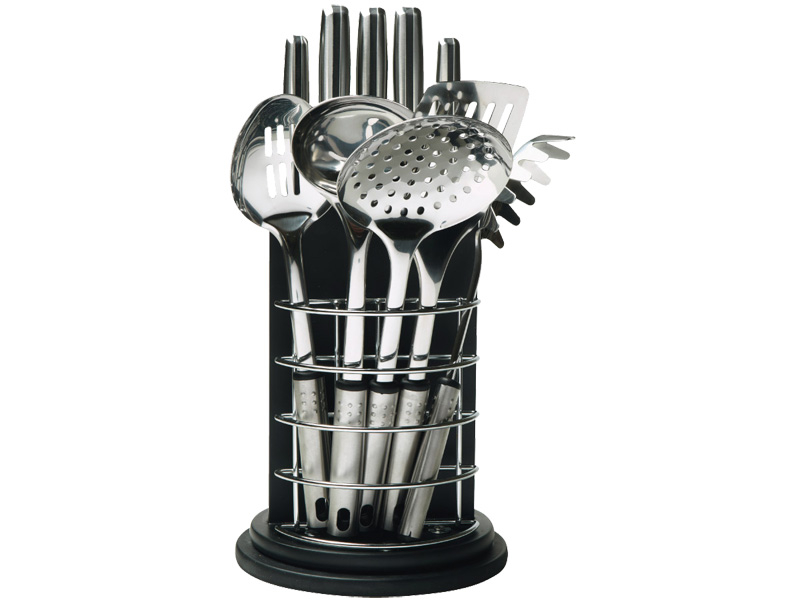 Set ustensiles CAROUSI acier inoxydable gris
