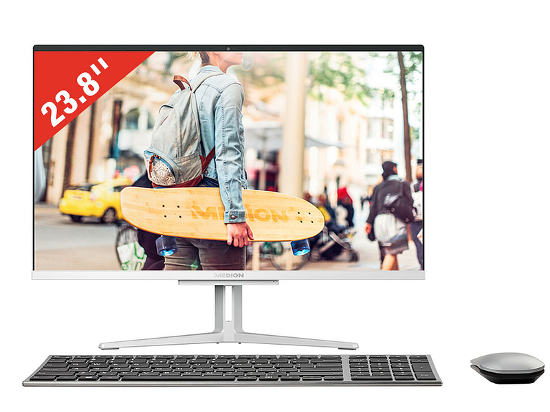 Ordinateur de bureau MEDION AIO Akoya E23301 Gris