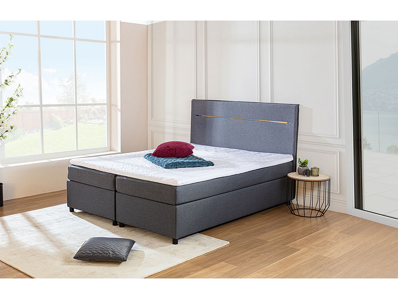 Boxspringbett CRANS MONTANA 160x200cm anthrazit