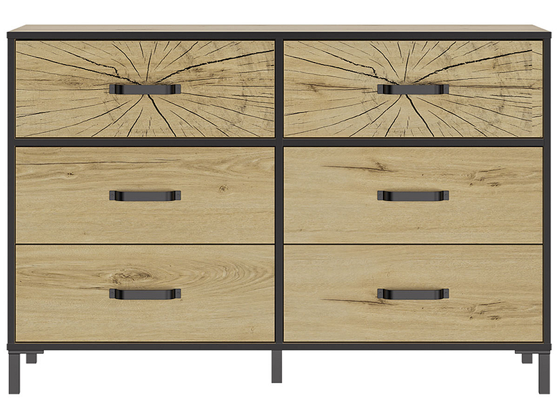 Commode ARMOR 6 tiroirs brun