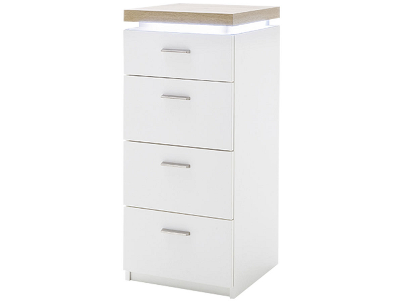 Chiffonnier CALVI 4 tiroirs blanc