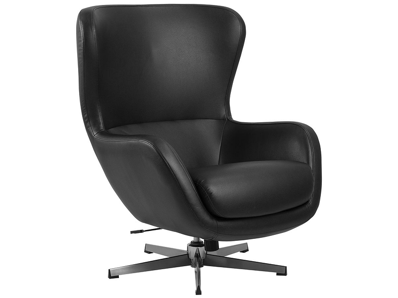 Fauteuil SWIVELLING cuir synthétique noir