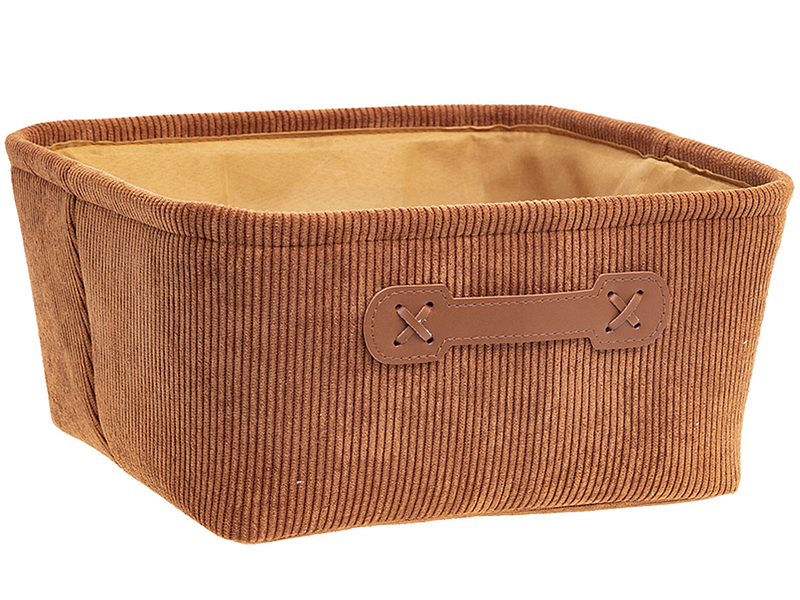 Aufbewahrungsbox CORDUROY terrakotta 31.5x31.5x15.5cm