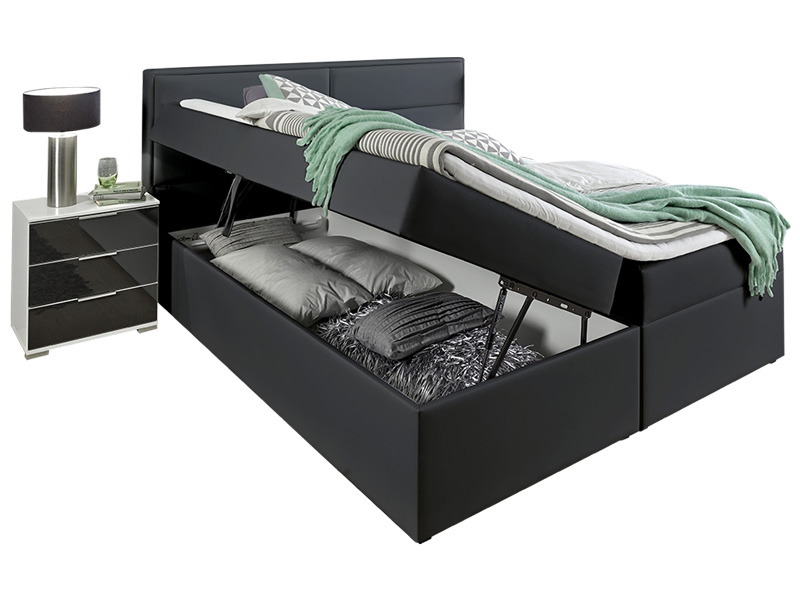 Lit NANCY 180x200cm décor gris anthracite