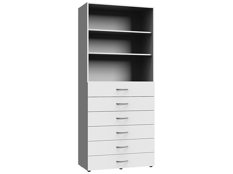 Armoire MODUL 6 tiroirs blanc