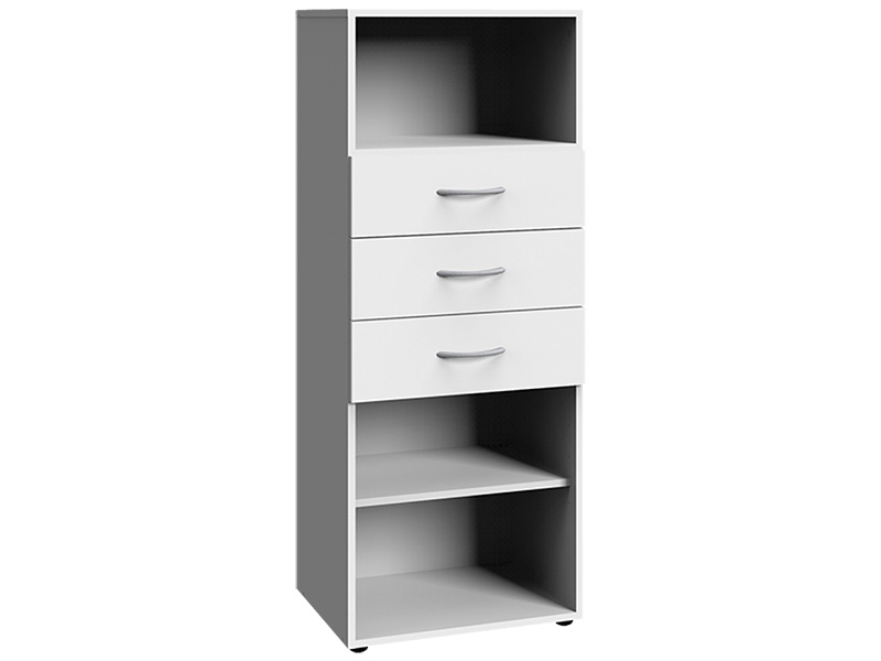 Regal MODUL 3 Schubladen weiss