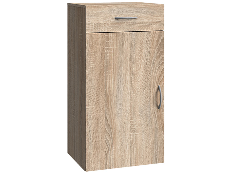 Commode MODUL 1 porte battante 1 tiroir chêne