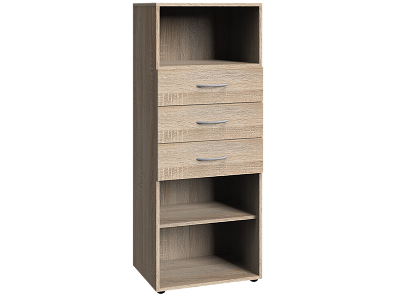 Regal MODUL 3 Schubladen eiche