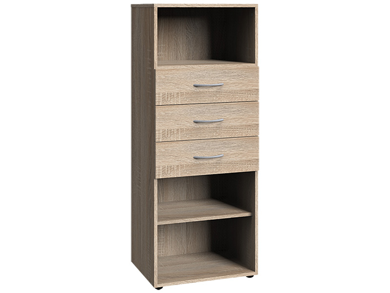 Regal MODUL 3 Schubladen eiche