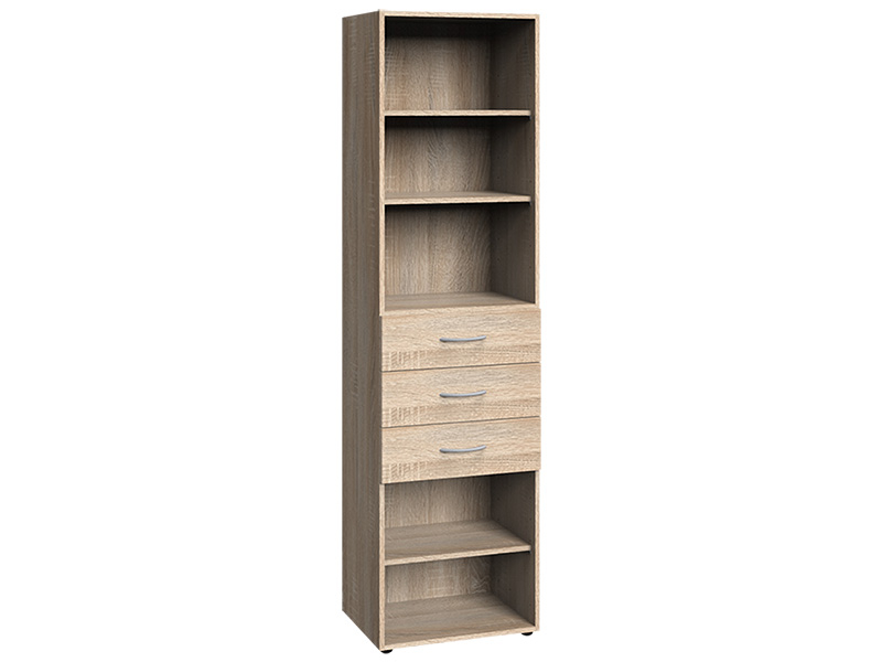 Regal MODUL 3 Schubladen eiche
