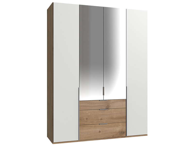 Schrank NEVA 4 Türen 2 Schubladen eiche