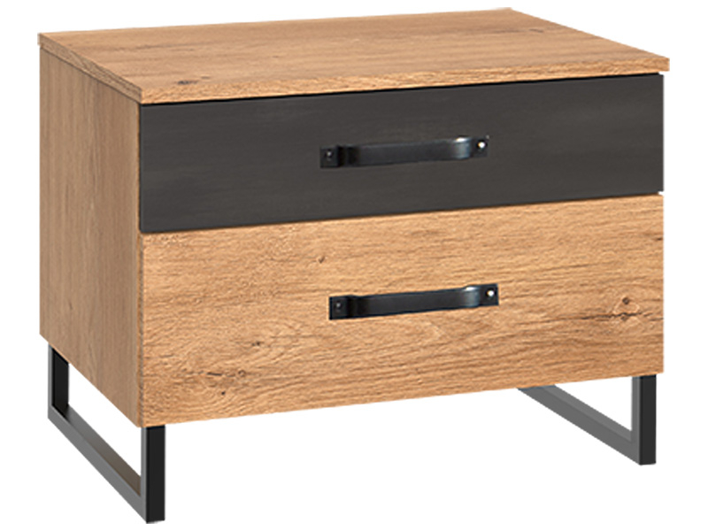 Nachttisch DETROIT 2 Schubladen Spanplatte holz