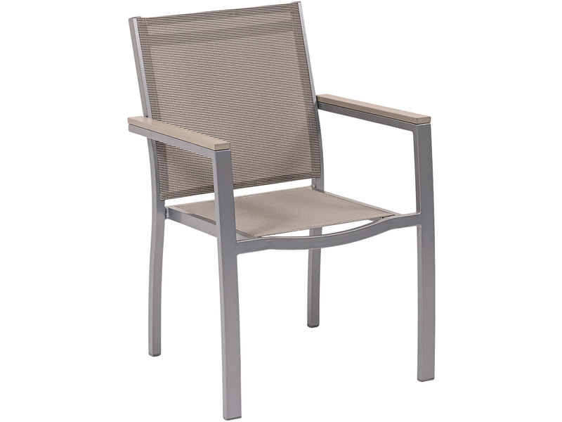 Chaise de jardin RIVIERA aluminium gris
