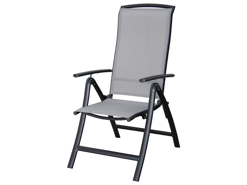 Fauteuil multiposition de jardin SANTA FE aluminium gris clair