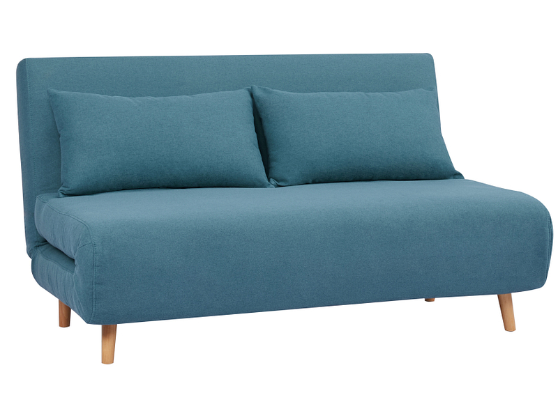 Banquette-lit NEILS tissu bleu 90x141x81cm