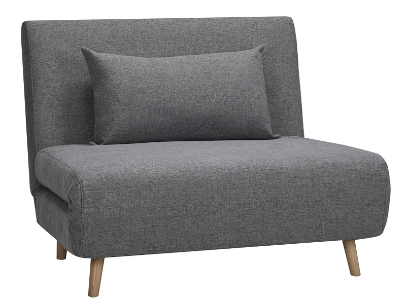 Banquette-lit NEILS tissu gris foncé 90x101x81cm