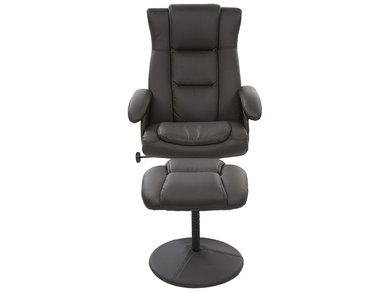 Fauteuil relax ROMY cuir synthétique marron