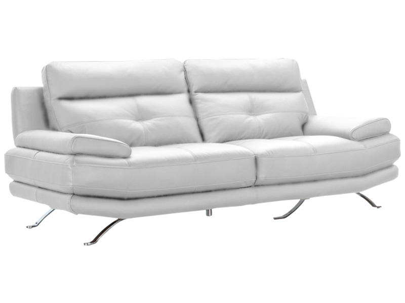 2er Sofa DYLAN Echtleder weiss
