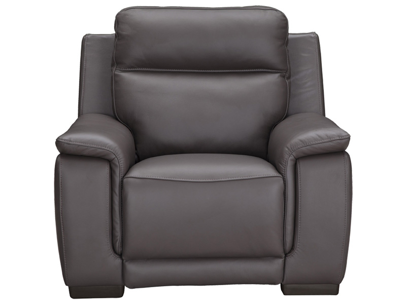 Fauteuil relax LOUVRE cuir véritable gris