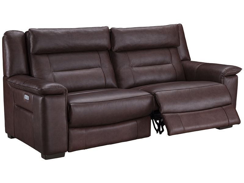 3er Sofa VALENCE Echtleder braun