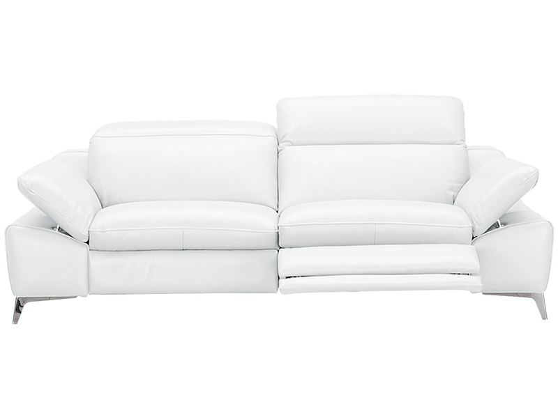 3er Sofa ROMEO Echtleder weiss