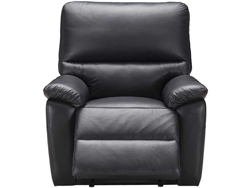 Fauteuil relax REMY cuir véritable noir