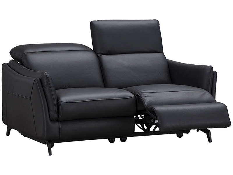 2er Sofa CAMARO 100% Leder schwarz