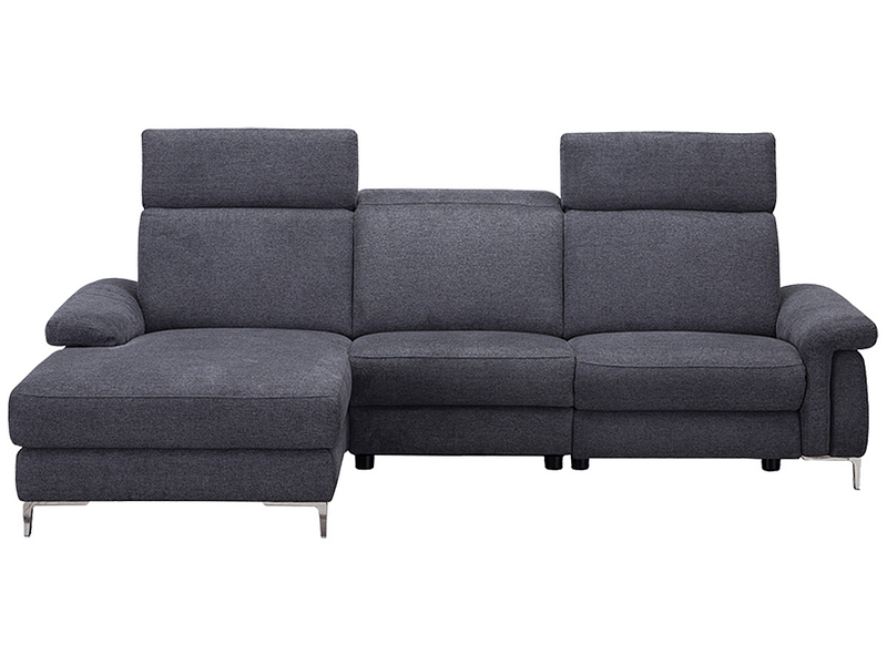 Canapé d'angle MARIA tissu gris anthracite