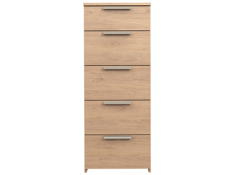 Commode TEMPO 5 tiroirs chêne