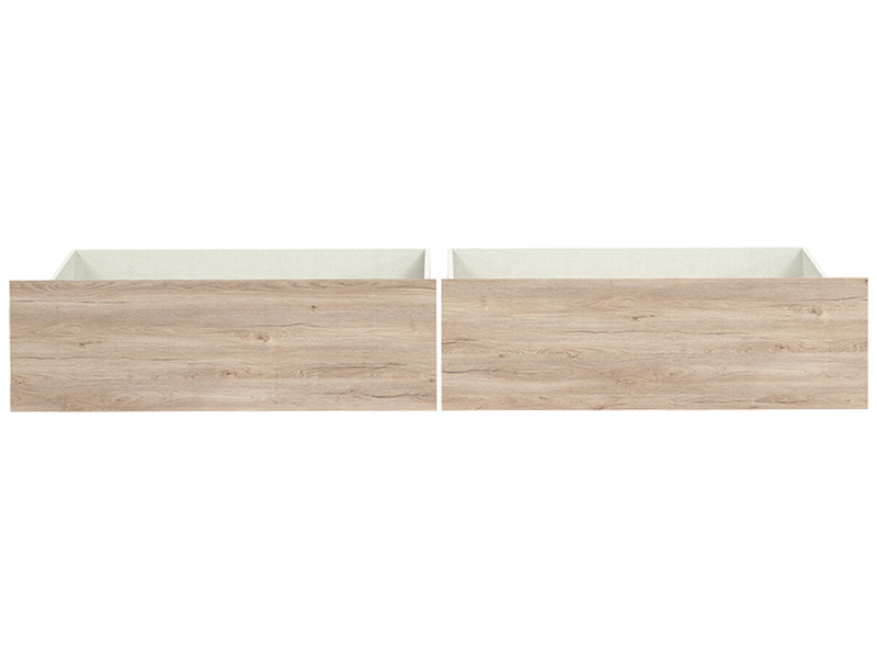 Set de 2 tiroirs TEMPO panneau de particules chêne