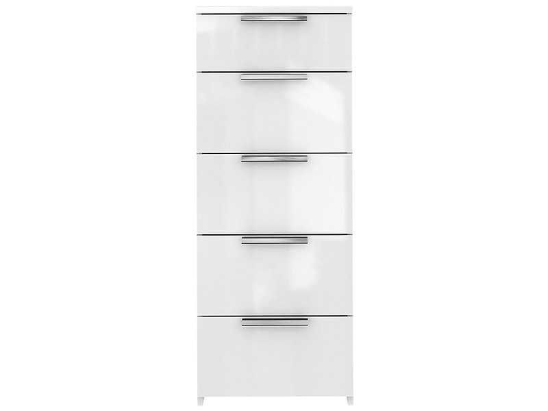Commode TEMPO 5 tiroirs blanc