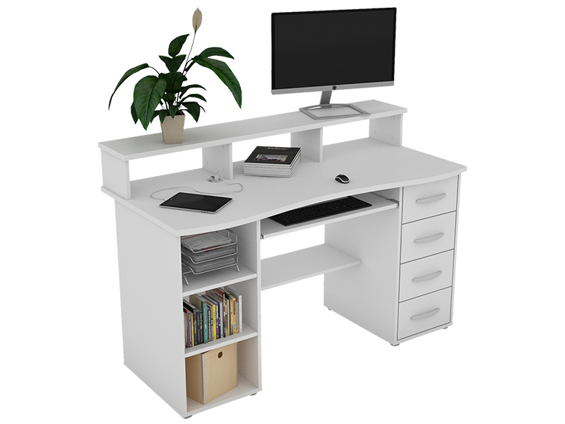 Bureau JONY USB blanc