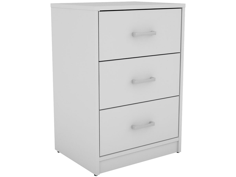 Nachttisch COSY 3 Schubladen Spanplatte weiss