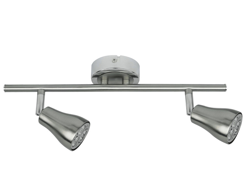 2 Spots LED LEO Ø32.5cm 3W silberfarben
