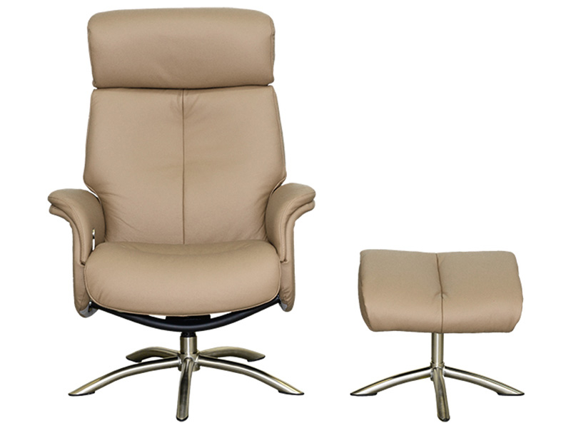 Relaxsessel GRACE Echtleder beige