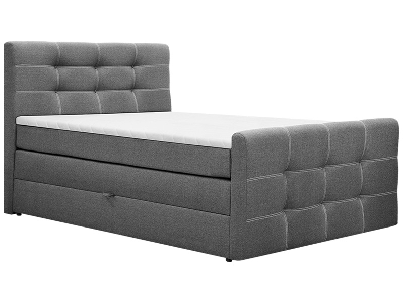 Boxspringbett BOXSPRING BY CONFO BLING II 180x200cm grau anthrazit