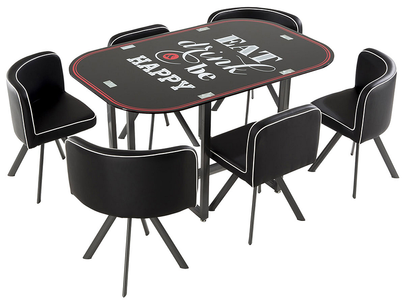 Set Tisch und 6 Stühle