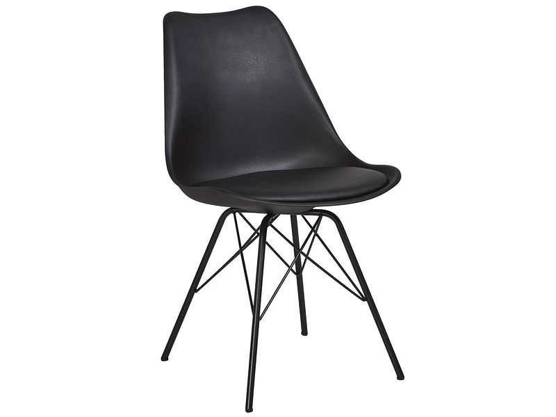 Stuhl ERIS II Synthetisches Leder schwarz