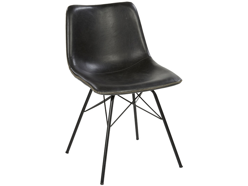 Stuhl JORI Synthetisches Leder schwarz
