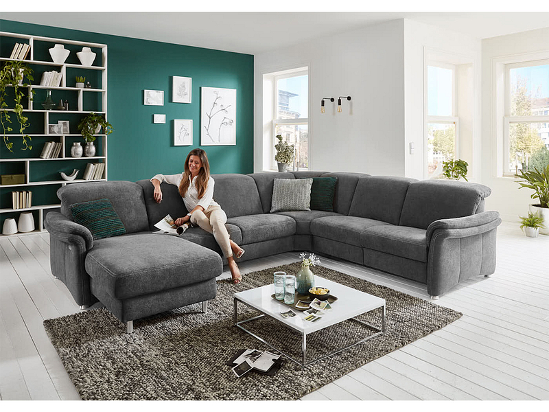 Ecksofa DORA Stoff grau