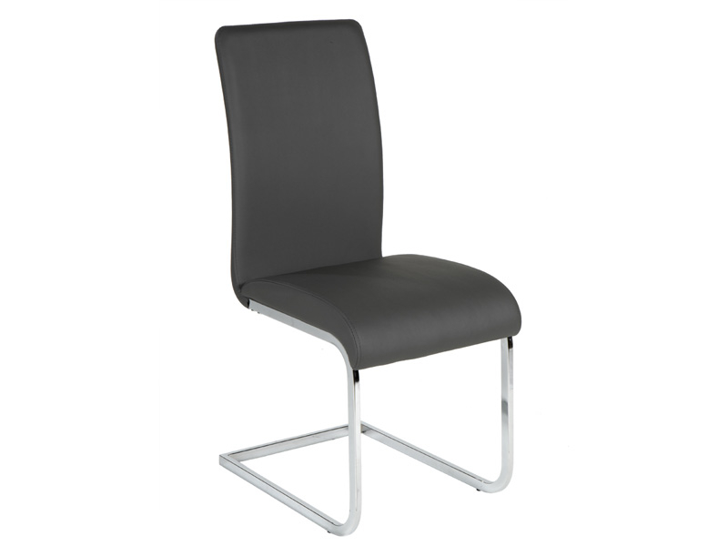 Stuhl PISA Synthetisches Leder grau