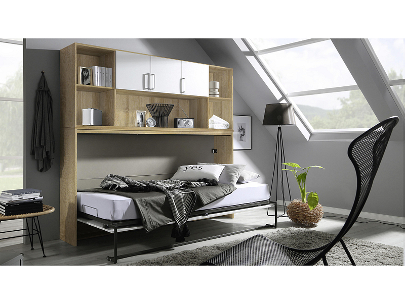 Bett ALBERO 90x200cm sonoma. weiss