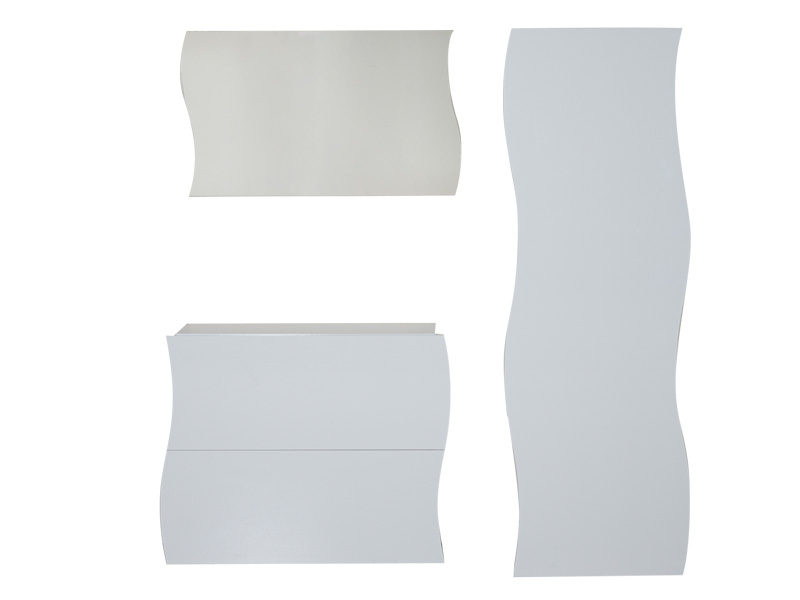 Spiegel rechteckig ONDA 60x2x71cm weiss, glitzernd