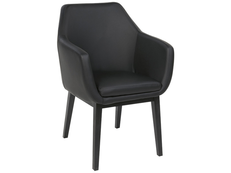 Fauteuil GLORIA cuir synthétique noir