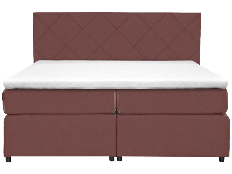 Boxspringbett BY CONFO NIGHTY DIAG II 140x200cm bordeau