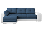 Image of Ecksofa BROOKE Stoff / Synthetisches Leder weiss