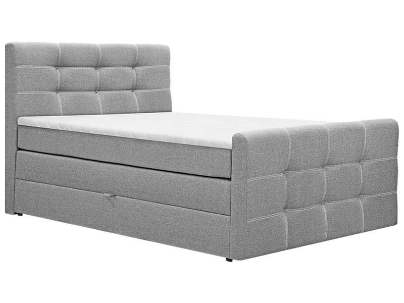 Boxspringbett BY CONFO BLING II 160x200cm hellgrau