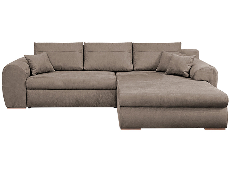 Ecksofa ELLICA Stoff taupe