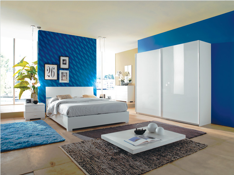 Bett mit hochklappbarem Einlegerahmen CRYSTAL 140x200cm Lackiert weiss