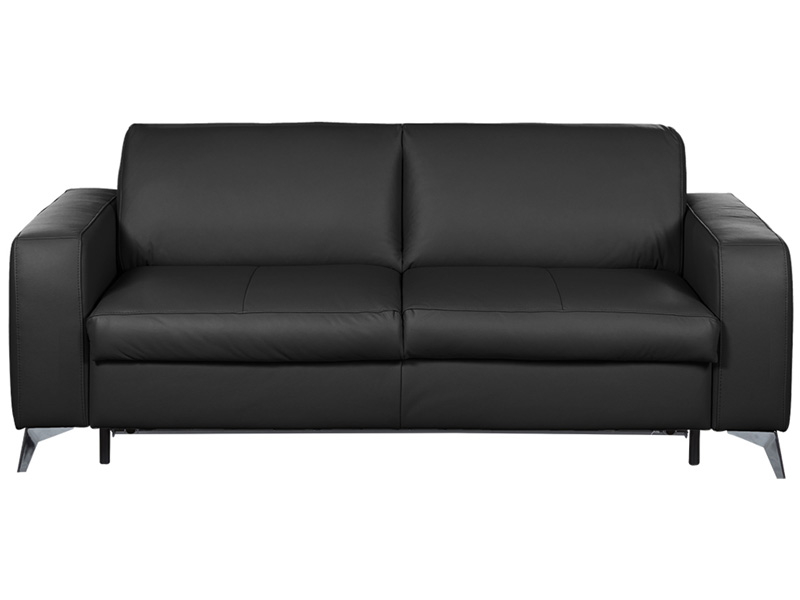 Bettsofa ALOE echtleder schwarz 104x204x84cm